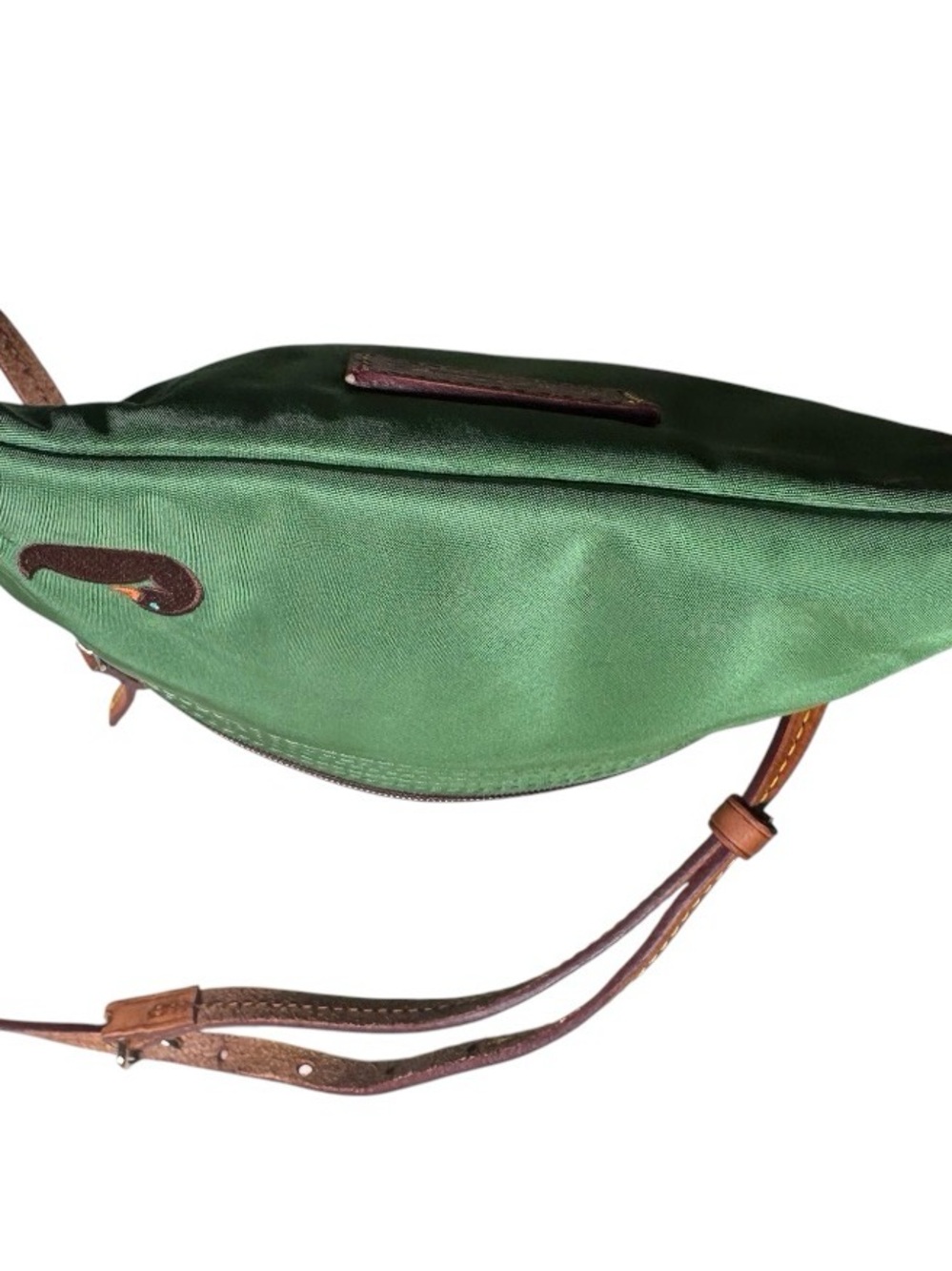Dooney & Bourke Nylon North South Triple Zip Crossbody.Color: Kelly green nylon. - Picture 11 of 12